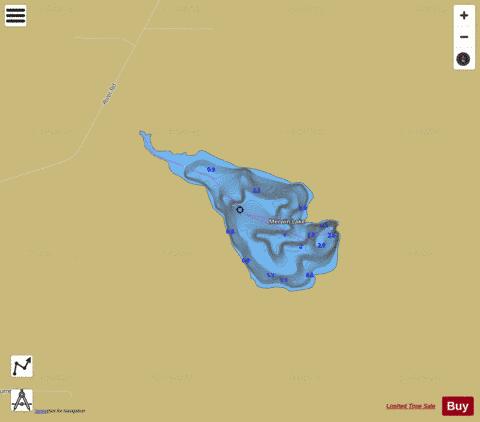 Merwin Lake depth contour Map - i-Boating App