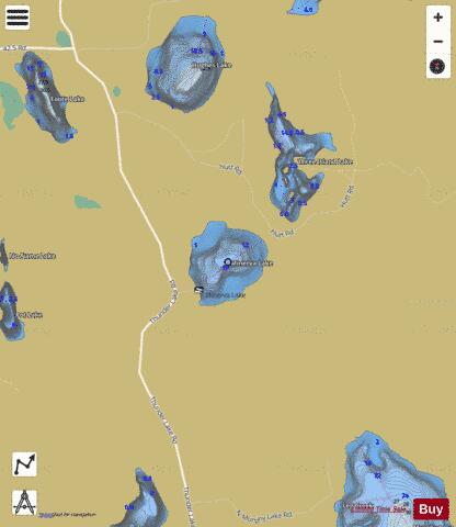 Minerva Lake depth contour Map - i-Boating App