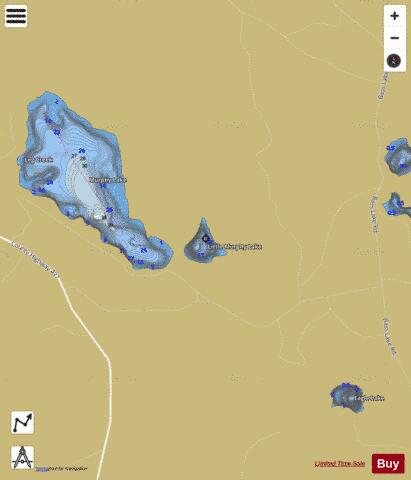 Little Murphy Lake depth contour Map - i-Boating App