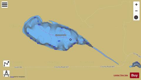 Stewart Lake depth contour Map - i-Boating App