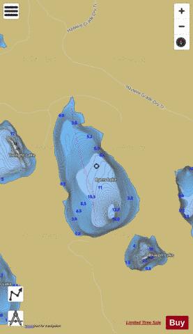 Byers Lake depth contour Map - i-Boating App