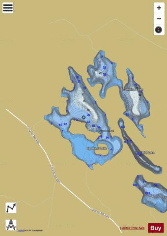 Big Island Lake depth contour Map - i-Boating App