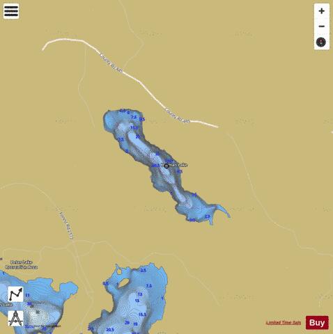 Herman Lake depth contour Map - i-Boating App