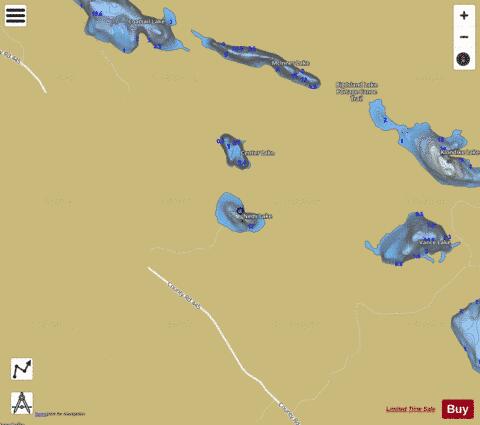 Neds Lake depth contour Map - i-Boating App