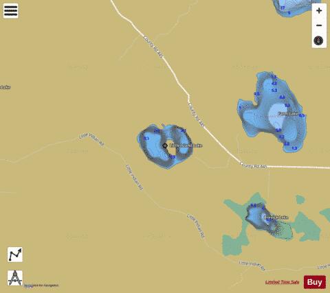 Little Island Lake depth contour Map - i-Boating App
