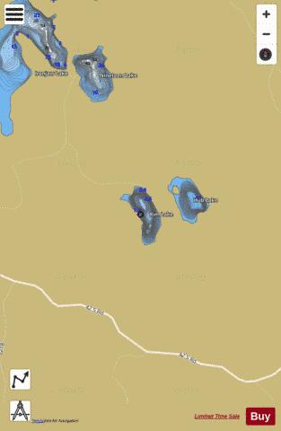 Rim Lake depth contour Map - i-Boating App