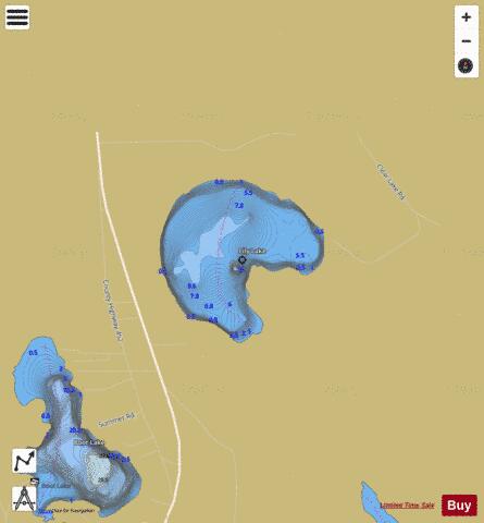 Lily Lake depth contour Map - i-Boating App