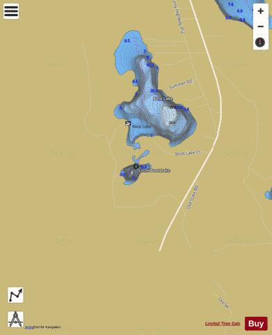 Little Boot Lake depth contour Map - i-Boating App