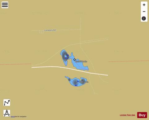 Michaud Lake depth contour Map - i-Boating App