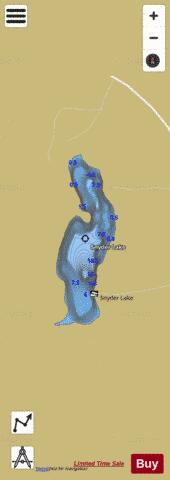Snyder Lake depth contour Map - i-Boating App