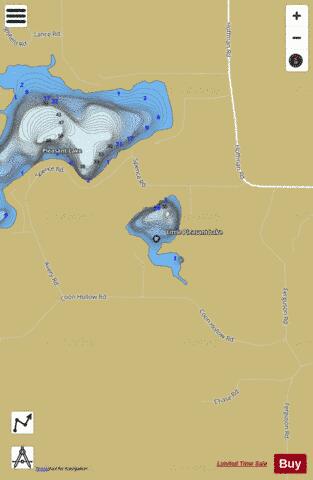 Little Pleasant Lake depth contour Map - i-Boating App