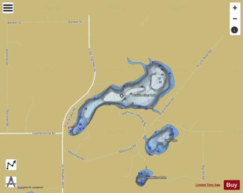 Prairie River Lake depth contour Map - i-Boating App