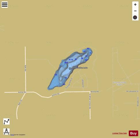 Minnewaukan Lake depth contour Map - i-Boating App