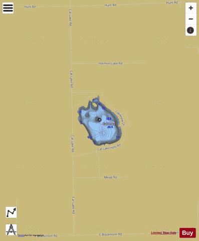 Cat Lake depth contour Map - i-Boating App