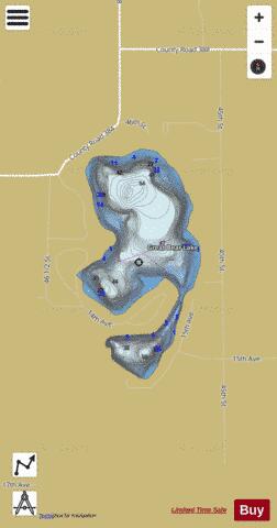 Great Bear Lake depth contour Map - i-Boating App