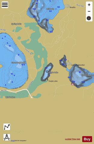 Doyle Lake depth contour Map - i-Boating App