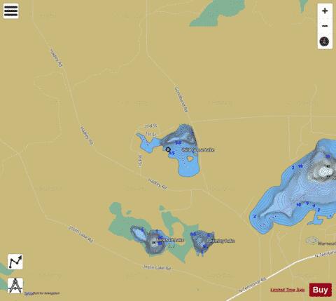 Wild Goose Lake depth contour Map - i-Boating App