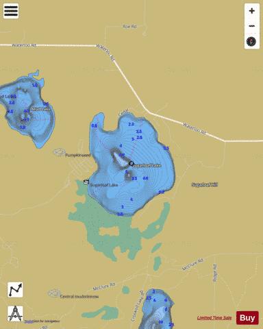 Sugarloaf Lake depth contour Map - i-Boating App