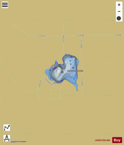 Meauwataka Lake depth contour Map - i-Boating App