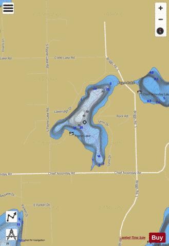 Payne Lake depth contour Map - i-Boating App