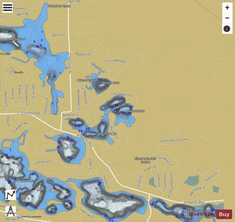 Mohawk Lake depth contour Map - i-Boating App