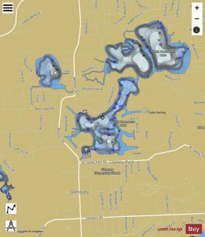 South Commerce Lake depth contour Map - i-Boating App