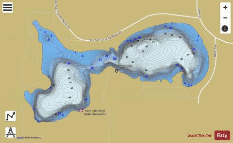 Lone depth contour Map - i-Boating App
