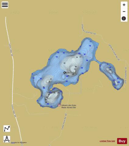 Gilstad depth contour Map - i-Boating App