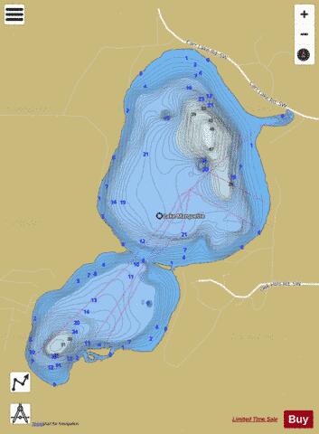 Marquette depth contour Map - i-Boating App