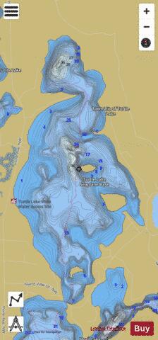 Turtle depth contour Map - i-Boating App