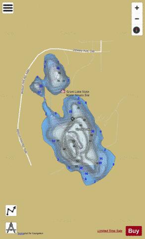 Grant depth contour Map - i-Boating App