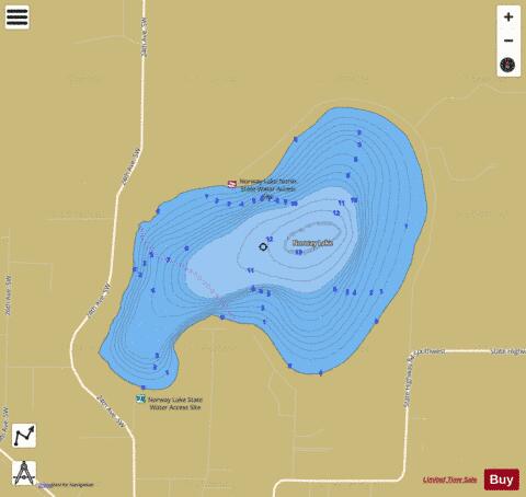 Norway depth contour Map - i-Boating App
