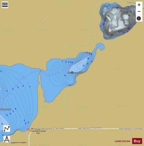 Big Portage (East Bay) depth contour Map - i-Boating App