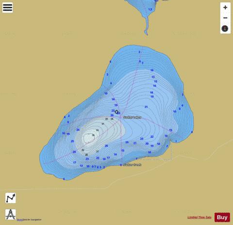 Lower Sucker depth contour Map - i-Boating App
