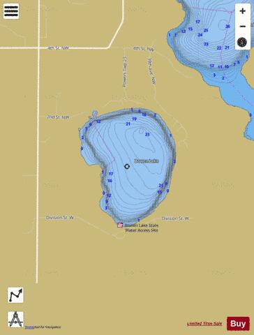 Bowen depth contour Map - i-Boating App