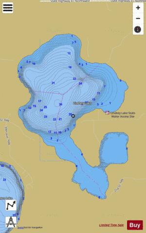 Lind depth contour Map - i-Boating App