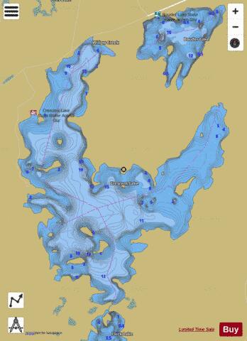 Crescent depth contour Map - i-Boating App