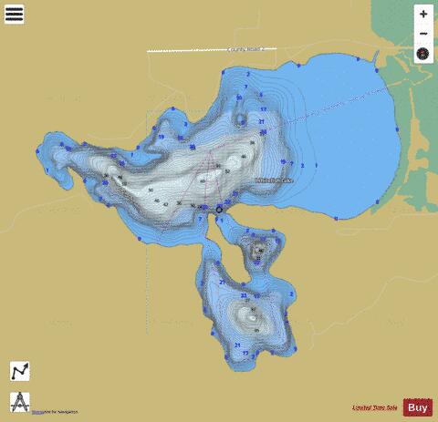 Whitefish depth contour Map - i-Boating App