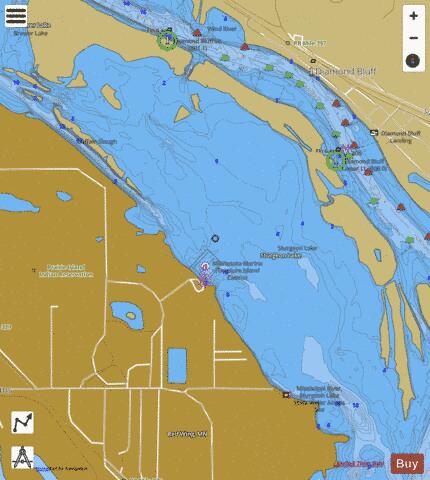 Sturgeon depth contour Map - i-Boating App