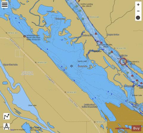 U.S. Lock & Dam #3 depth contour Map - i-Boating App