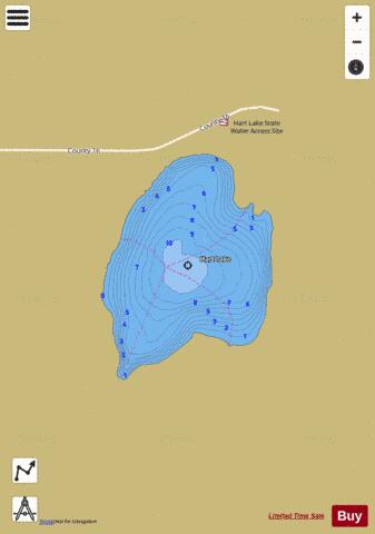 Hart depth contour Map - i-Boating App