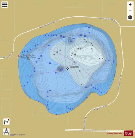 Grace depth contour Map - i-Boating App