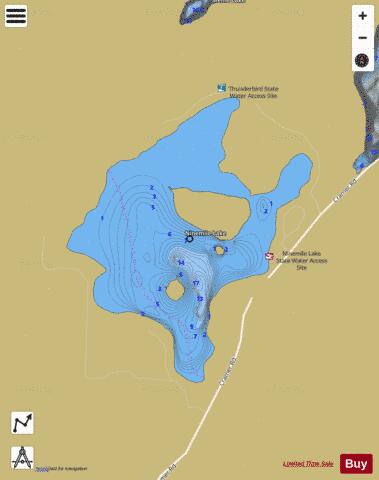 Ninemile depth contour Map - i-Boating App