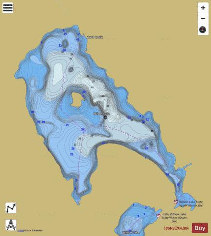 Wilson depth contour Map - i-Boating App
