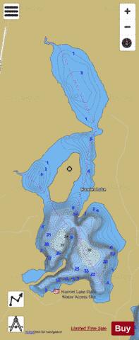 Harriet depth contour Map - i-Boating App