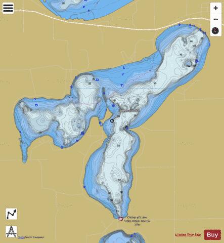 Clitherall depth contour Map - i-Boating App