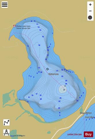 Walker depth contour Map - i-Boating App