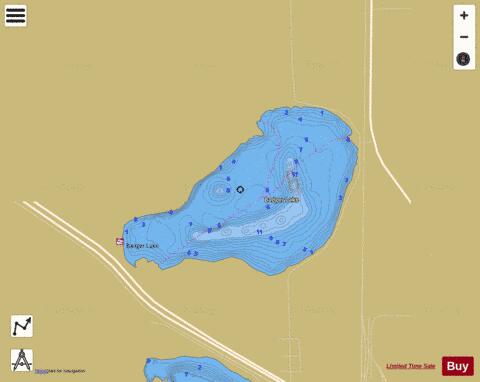 Badger depth contour Map - i-Boating App