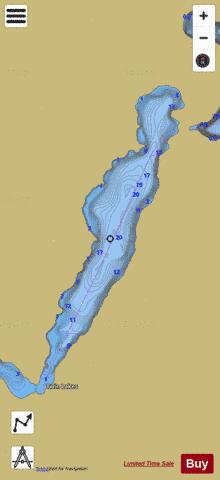 East Twin depth contour Map - i-Boating App
