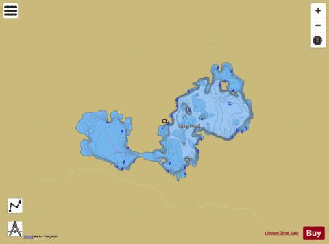 Coxey Pond depth contour Map - i-Boating App